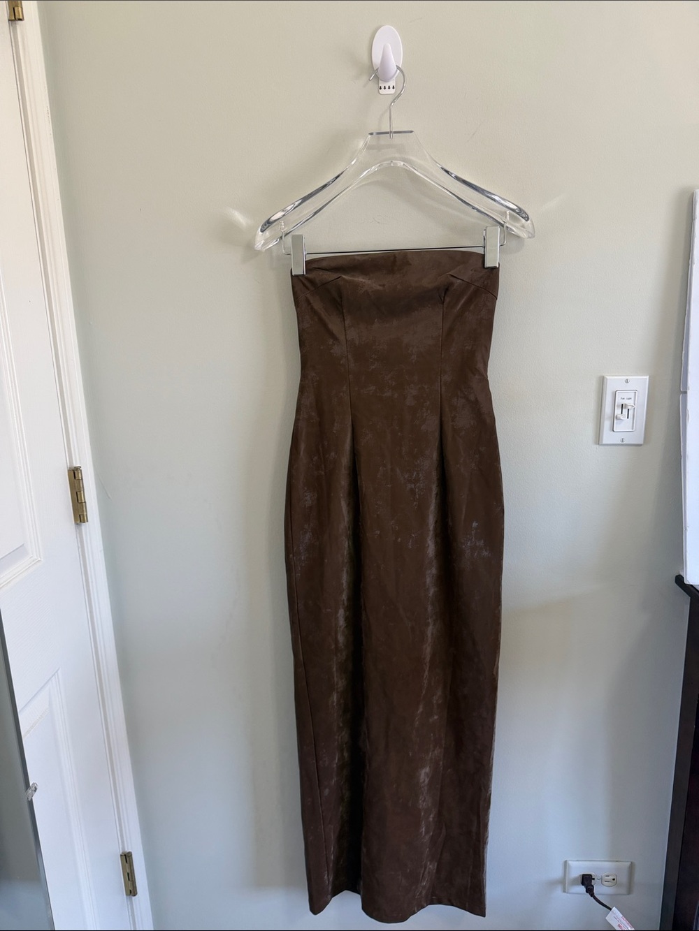 NWOT House of Harlow 1960 x Revolve Mel Strapless Midi Dress Brown XS